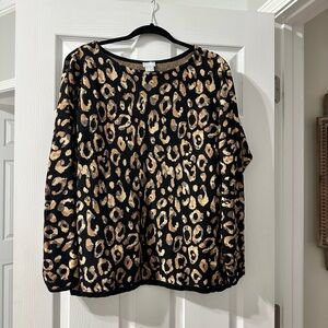 Chicos stuffed animal print sweater
